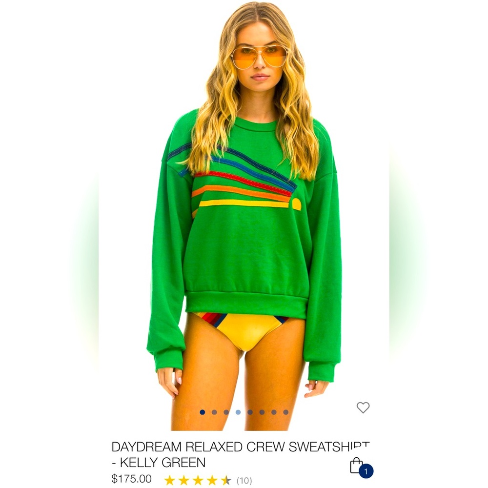 Aviator Nation DAYDREAM RELAXED CREW SWEATSHIRT
- KELLY GREEN SOLD OUT